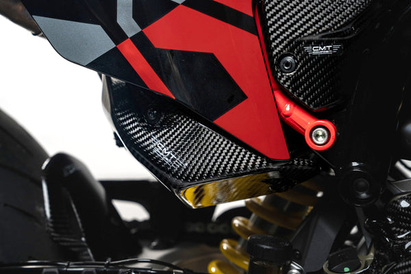 CMT Compositi Carbon Exhaust Heat Guard | Ducati Hypermotard 698 Mono / Ducati Hypermotard 698 Mono RVE | DH0014