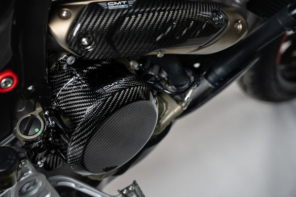 CMT Compositi Carbon Clutch Cover Guard | Ducati Hypermotard 698 Mono / Ducati Hypermotard 698 Mono RVE | DH0016