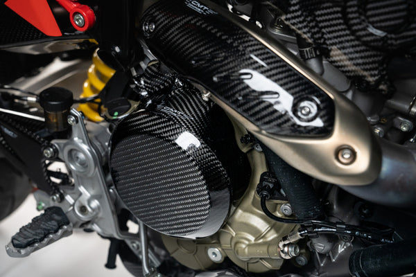CMT Compositi Carbon Clutch Cover Guard | Ducati Hypermotard 698 Mono / Ducati Hypermotard 698 Mono RVE | DH0016