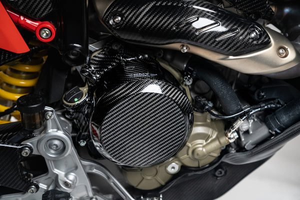 CMT Compositi Carbon Clutch Cover Guard | Ducati Hypermotard 698 Mono / Ducati Hypermotard 698 Mono RVE | DH0016