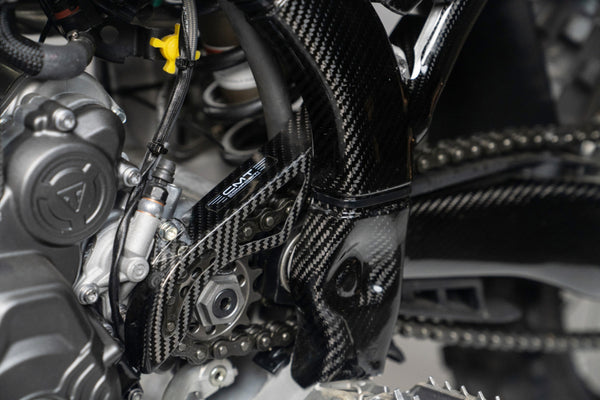 CMT Compositi Carbon Front Sprocket Guard | Triumph TF 250 X / Triumph TF 250 - E | TF0012