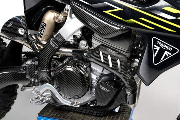 CMT Compositi Carbon Exhaust Heat Guard | Triumph TF 250 X / Triumph TF 250 - E | TF0022