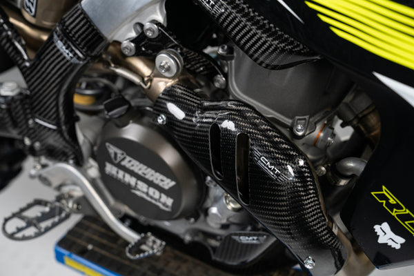 CMT Compositi Carbon Exhaust Heat Guard | Triumph TF 450 - RC EDITION / Triumph TF 450 - E | TF0025