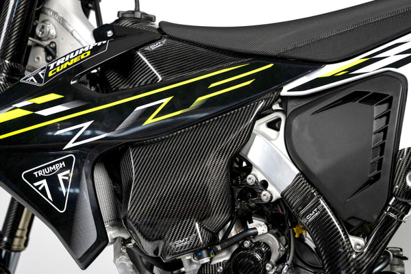CMT Compositi Carbon Lower Fuel Tank Cover | Triumph TF 250 - E / Triumph TF 450 - E | TF0030