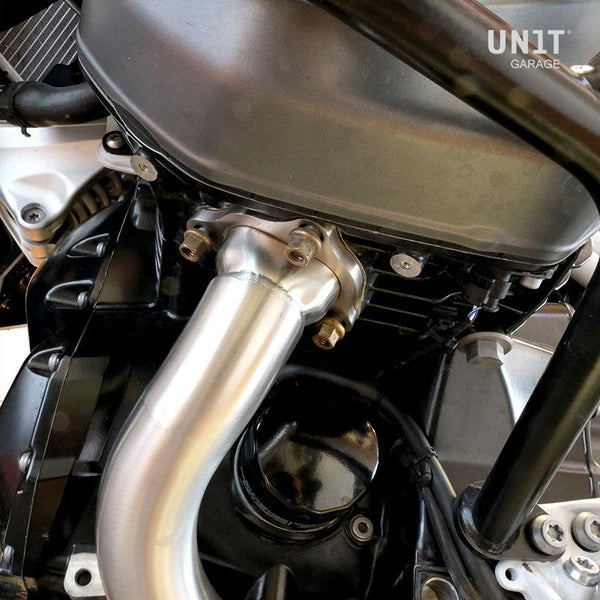 Unit Garage 4032T+U161 Headpipe Titanium without catalitic converter + Engine warning light eliminator EURO 5+ BMW R1300GS and ADV