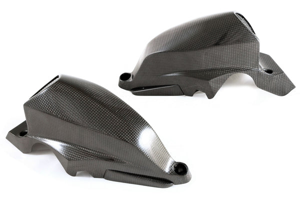 MOTOCORSE Air intake tubes - oversized racing set Trama del carbonio e finitura superficiale