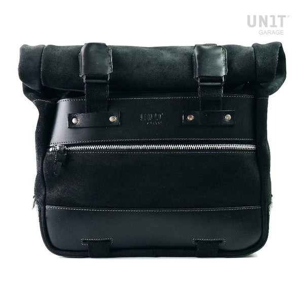 Unit Garage U204CP Pair of Cult side bags in split leather, 40L – 50L + Pair of aluminium plates for BMW R1300GS ADV