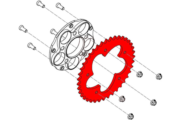 CNC RACING | Ring gear Z42 P520 5 holes Ducati