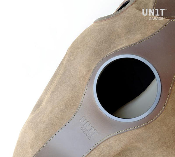 Unit Garage 2021 Tank cover in waxed suede