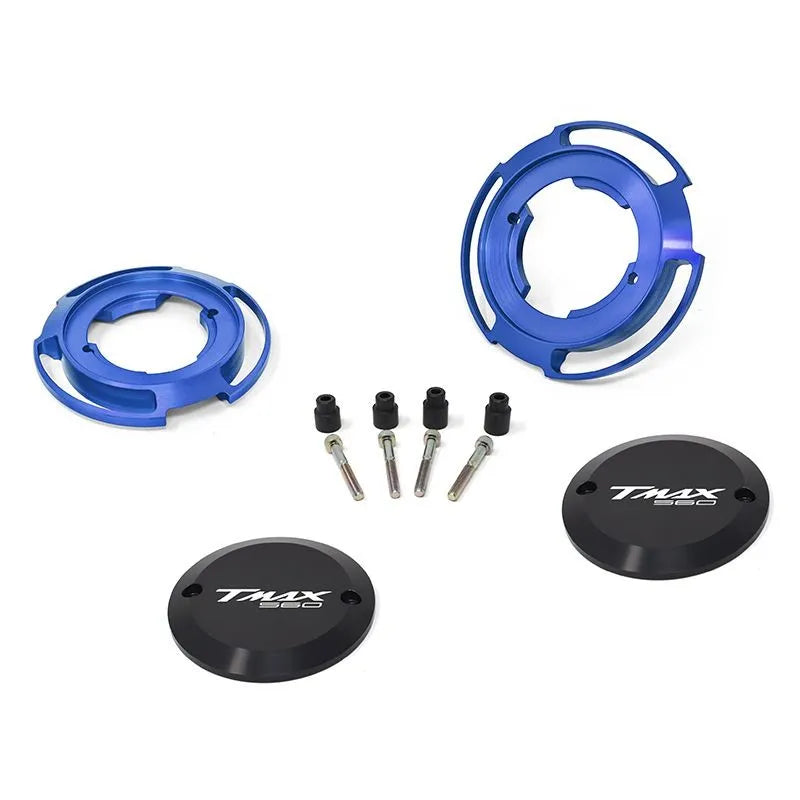 Pair of engine side covers for Yamaha T-MAX 560 (Blue) – JP CCT 002 B