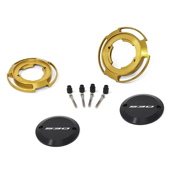 Pair of engine side covers for Yamaha T-MAX 530 (Gold) – JP CCT 001 G