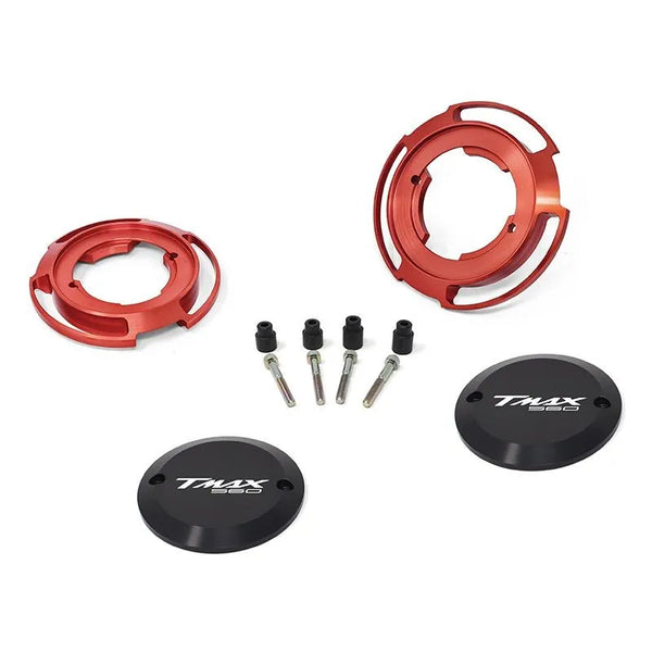 Pair of engine side covers for Yamaha T-MAX 560 (Red) – JP CCT 002 R