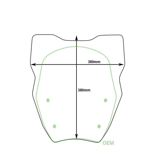 Unit Garage 4015 Windshield L with radar BMW R1300GS ADV