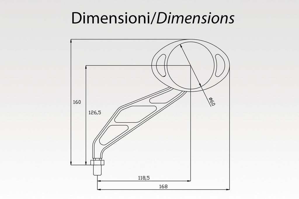 DPM Mirrors EYE for VTX 1800 2002-2008 / VTX 1300 & More | AU153/CP