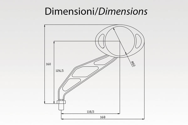 DPM Mirrors EYE for VTX 1800 2002-2008 / VTX 1300 & More | AU153/CP