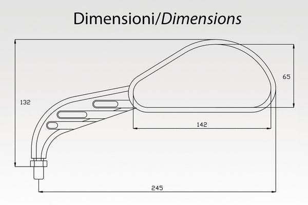 DPM Mirrors CLASSIC GROOVE for VTX 1800 2002-2008 / VTX 1300 & More | AU170/CP