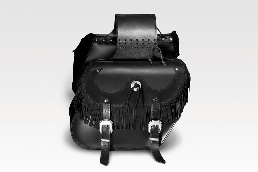 DPM Bags BIKER fringed for VTX 1800 2002-2008 / VTX 1300 & More | C-082/N