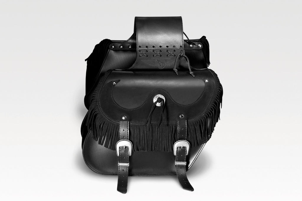 DPM Bags BIKER fringed for VTX 1800 2002-2008 / VTX 1300 & More | C-082/N