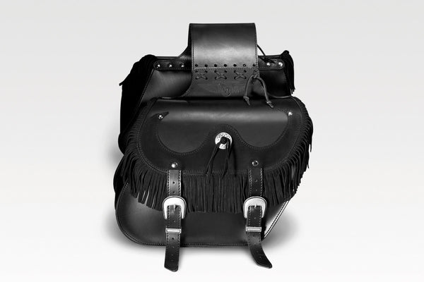 DPM Bags BIKER fringed for VTX 1800 2002-2008 / VTX 1300 & More | C-082/N