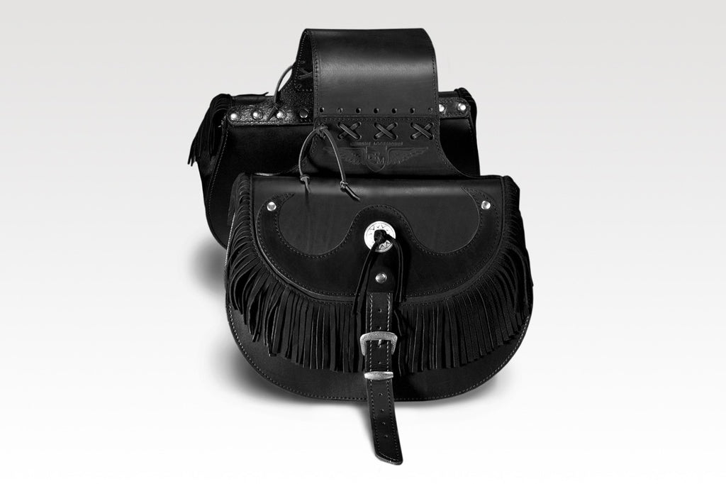 DPM Bags CUSTOM fringed for VTX 1800 2002-2008 / VTX 1300 & More | C-85F/N