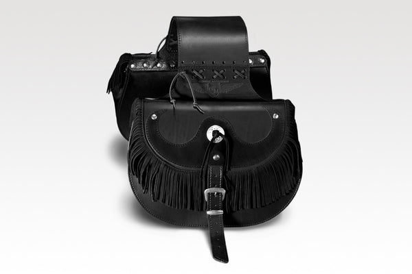 DPM Bags CUSTOM fringed for VTX 1800 2002-2008 / VTX 1300 & More | C-85F/N