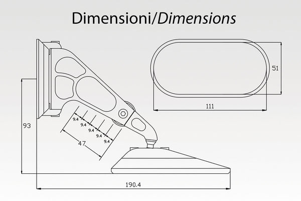 DPM Mirror RACE EXTENSIBLE for R6 03-05 / R1 99-01 & More | R-0137P/SX