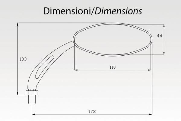 DPM Mirror ALUEXTREME short for Universal Fit | R-0443P/SX