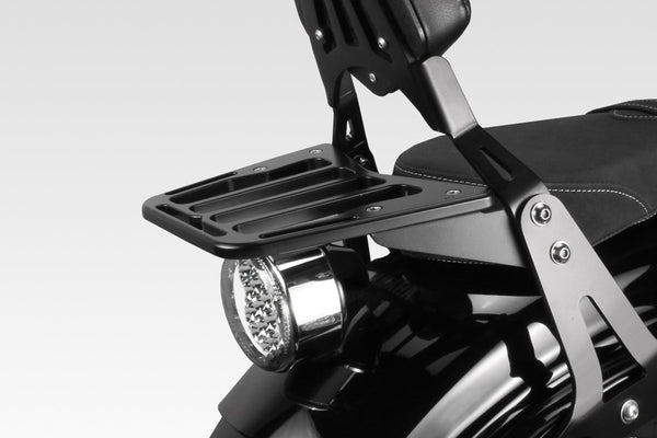 DPM Luggage rack for W650 1999-06 - W800 2011-16 + 2021-25 / XL883 Custom 1200 LOW 2006-09 & More | S-0483B