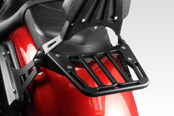 DPM Luggage rack for W650 1999-06 - W800 2011-16 + 2021-25 / XL883 Custom 1200 LOW 2006-09 & More | S-0483B