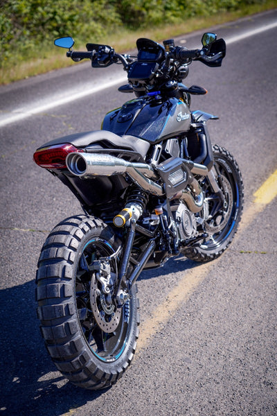 TOCE High Mount 2-1 Visor Tip Full Exhaust System- Indian FTR1200