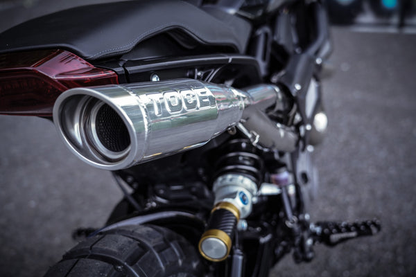 TOCE High Mount 2-1 Visor Tip Full Exhaust System- Indian FTR1200