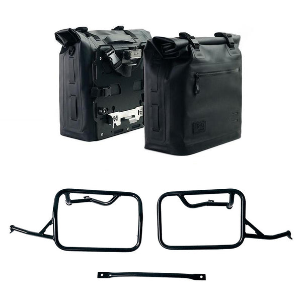 Unit Garage 2xUG002+AL0C+4303_BL Two Khali side panniers in TPU 35L - 45L + Pair of aluminium plates + Subframes for aluminum side panniers Atlas BMW R12 NineT
