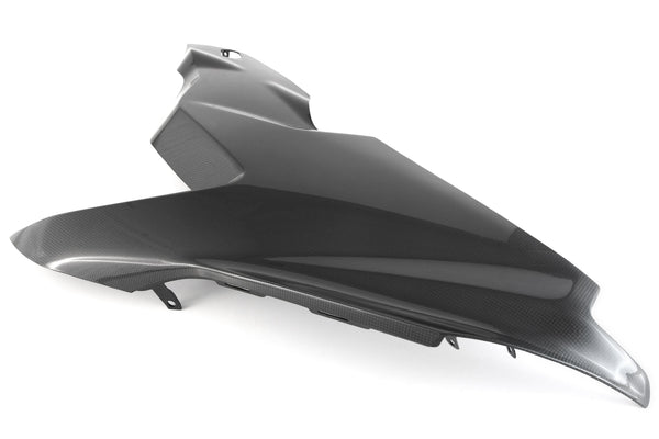 MOTOCORSE Fairing side panel - upper left extension Trama del carbonio e finitura superficiale