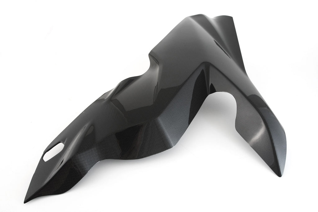 MOTOCORSE Fairing side panel - upper left extension Trama del carbonio e finitura superficiale