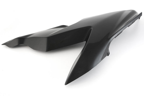 MOTOCORSE Fairing side panel - upper left extension Trama del carbonio e finitura superficiale