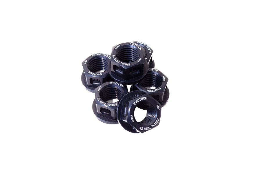 Evotech RC Kit 6 Sprocket Flange Nuts M12 × 1.50 – 7075-T6 Ergal - image 1