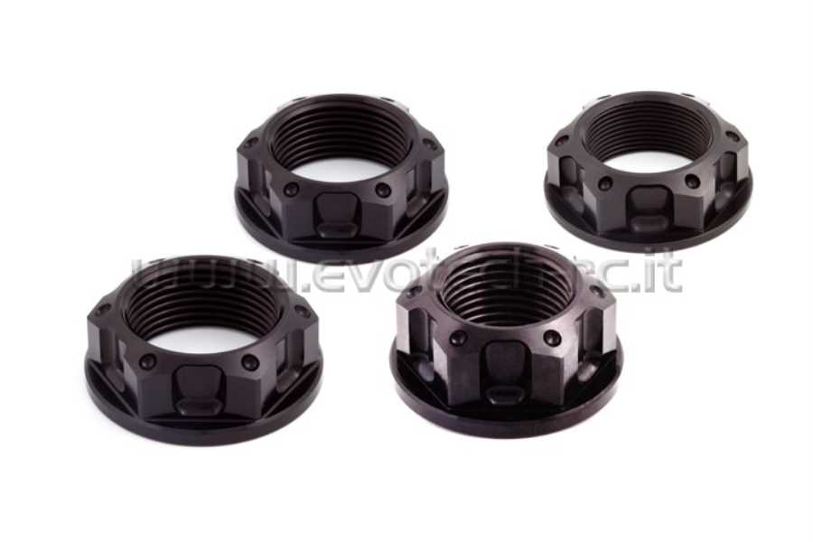 Evotech RC Rear and front wheel Nut, swingarm and top yoke Nut Aprilia Dorsoduro / Shiver – 7075-T6 Ergal Nut Kit - image 1