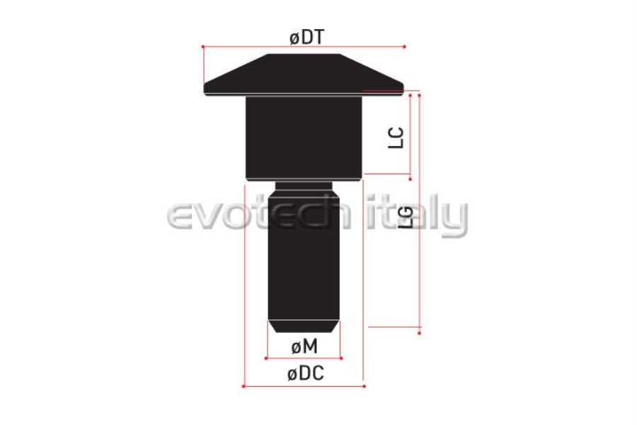 Evotech RC VS-082 7075-T6 Ergal Special Bolt - image 1