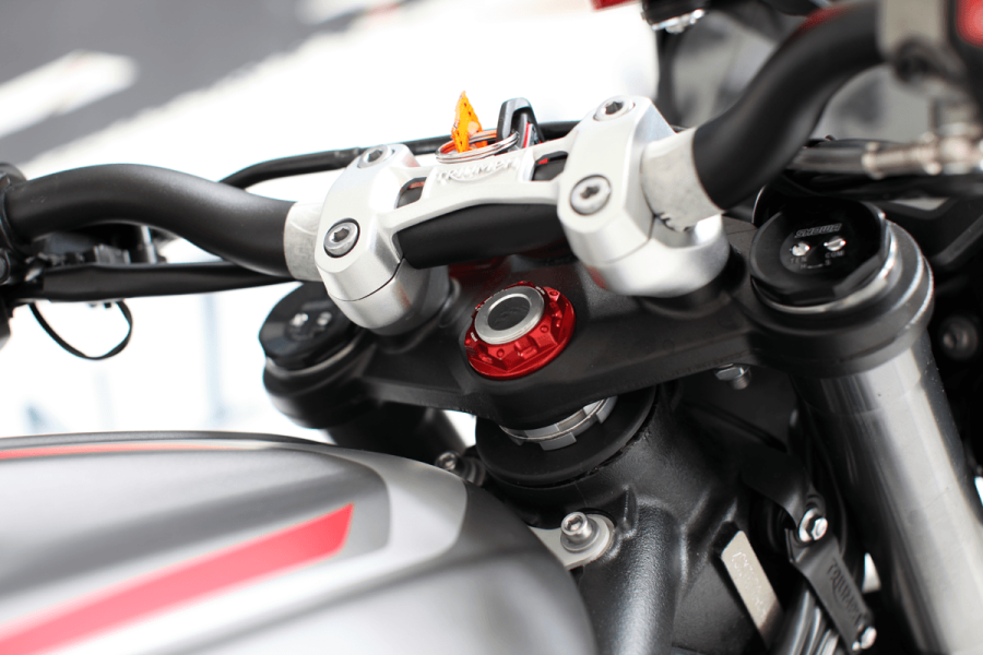 Evotech RC ringnut Triumph (Top Yoke) – 7075-T6 Ergal - image 1