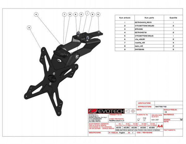 Evotech RC Tail Tidy Kawasaki ER6N '12-'16 - image 1