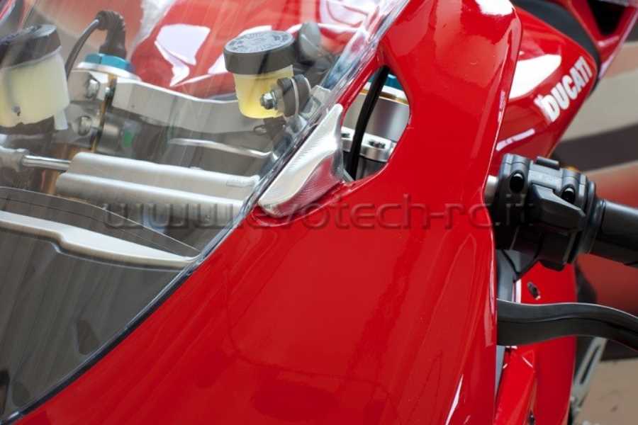 Evotech RC "Gems of the Wind" Mirror Block-Off Plates Ducati Panigale 1199 / 899 - image 1