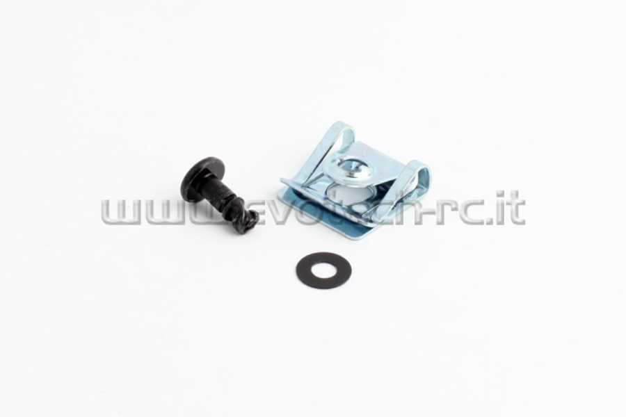 Evotech RC Fairing Fastener Kit 12mm clip type Black – image 1