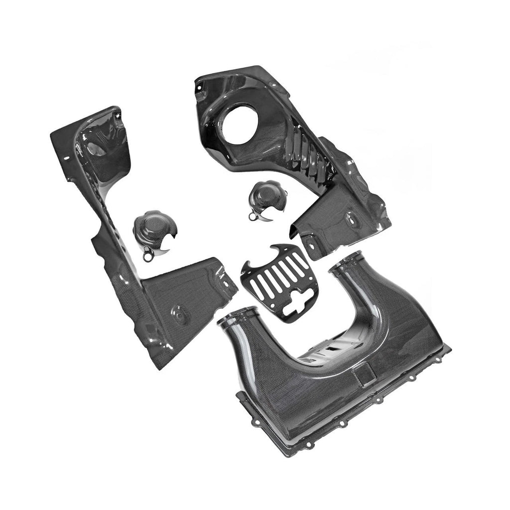 FABSPEED Carbon Fiber 6 Piece Engine Bay Set - Ferrari 458 Spider