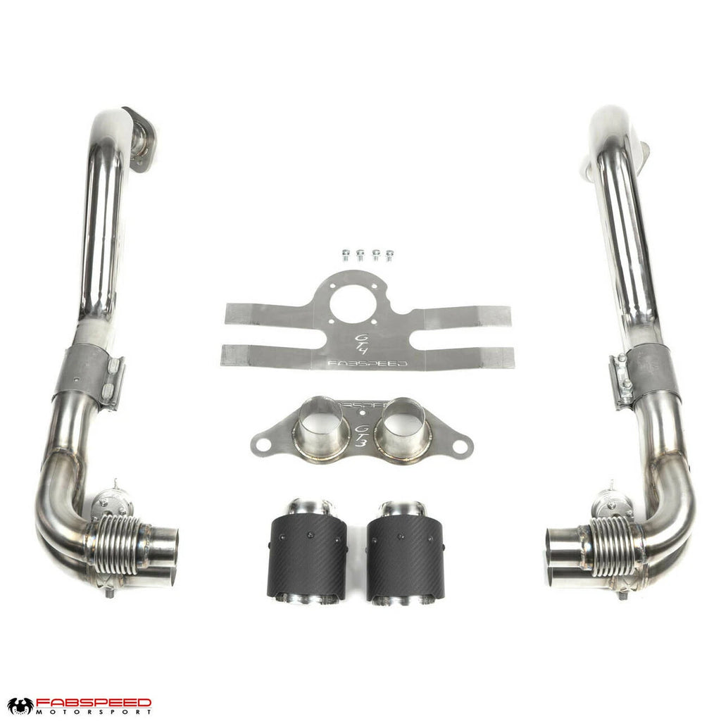 FABSPEED Porsche 981 Cayman GT4 / Spyder Valved GT3 Muffler Conversion Kit (2015-2016)