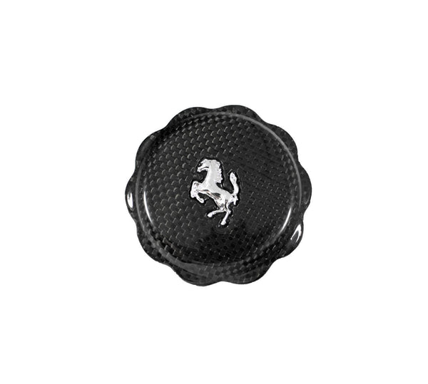 FABSPEED Carbon Fiber Oil Cap Cover With Cavallino - Ferrari F8 Tributo/Spider