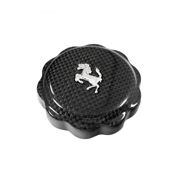 FABSPEED Carbon Fiber Oil Cap Cover With Cavallino - Ferrari F8 Tributo/Spider