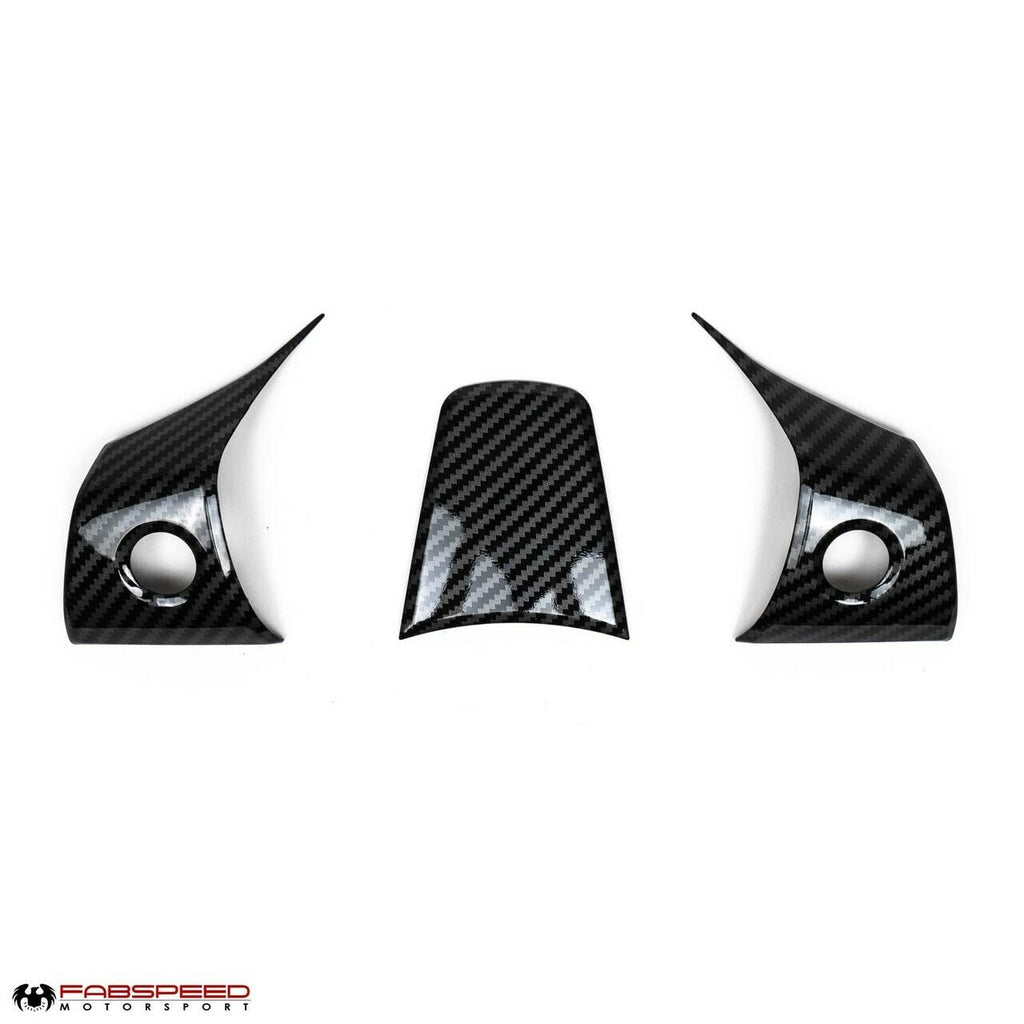 FABSPEED Tesla Model 3 Carbon Fiber Steering Wheel Covers (2019+)