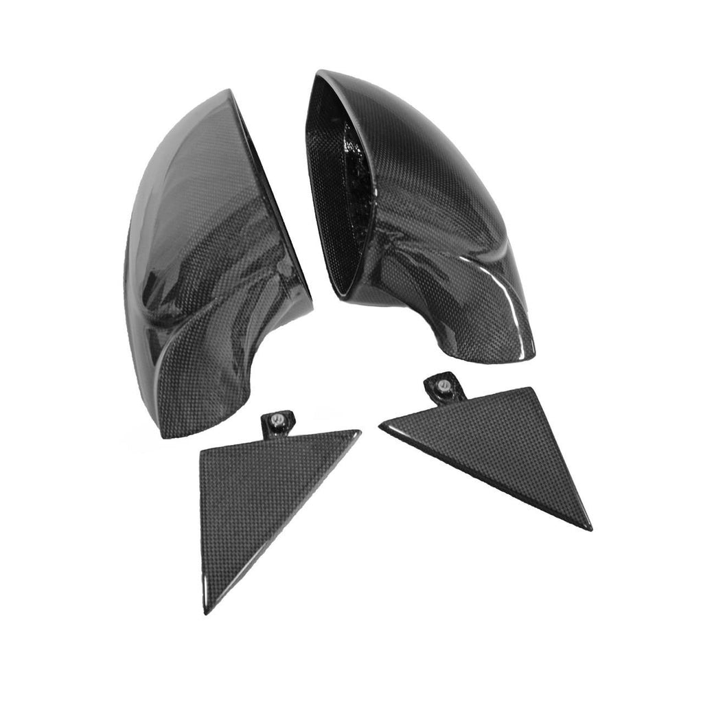 FABSPEED Carbon Fiber  Mirror Housings With Triangle Trim - Ferrari 488 Pista