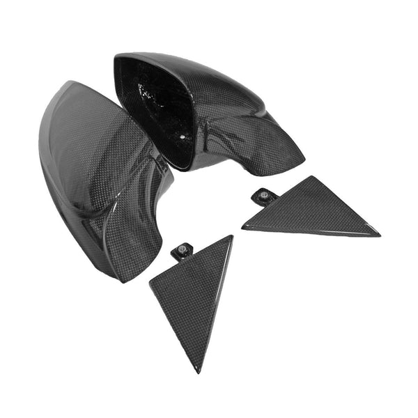 FABSPEED Carbon Fiber  Mirror Housings With Triangle Trim - Ferrari 488 Pista