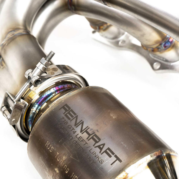 FABSPEED Porsche 981 Cayman GT4 / Boxster Spyder RENNKRAFT Modular Headers with HJS Catalytic Converters (2015-2016)
